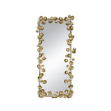 61" x 31" Full Length Mirror with Golden Leaf Accents, Floor Miiror for Living Room Bedroom W2078135189
