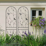 4 Pack Metal Garden Trellis 86.7" x 19.7" Rustproof Trellis for Climbing Plants Outdoor Flower W1586P268047