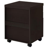 ZNTS Cappuccino 3-Drawer File Cabinet B062P153729