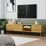70 Inch Mid Century Modern TV Stand, TV Stand with Storage, Entertainment Center for Living Room W578P143416