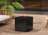 Wood-Look Square-Column MGO End Table, H18",Wood-Like Distressed Finish, Mix with Different Heights, N770P291199B