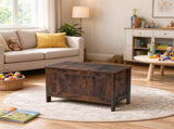 Retro Wooden Kids Storage Bench & Toy Box Chest, Large Storage Cabinet with Safety Hinge, for 61769802