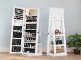 Jewelry Armoire with Full Length 360&deg and Large Capacity Jewelry Organizer Armoire, Lockable 36834598