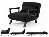 3-in-1 Convertible Sofa Bed, Adjustable Backrest Folding Sleeper Chair with Pillow, Metal Frame 67534860