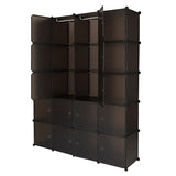 ZNTS 20 Cube Organizer Stackable Plastic Cube Storage Shelves Design Multifunctional Modular Closet 31722240