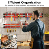 Red Magnetic Tool Organizer Strips - Carbon Steel Construction, Ideal for Clutter-Free 03086117