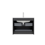BRON 24" Bathroom Vanity Sink, Modern Wall-Mounted Floating Plywood Bathroom Storage Cabinet W2615P248199