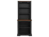 ON-TREND Two-Piece Elegant Freestanding Tall Cabinet with Fully Open Storage, Walnut Element N721P394507B