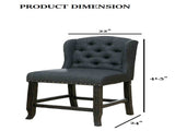 Rustic Style 2pc Counter Height Chair Bold Distressed Nailhead Trim Wingback Antique Black Finish B2741P408967