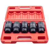 5pcs 1/2'' Drive 6 Point Deep Spindle Axle Nut Socket Set 33, 34,35, 36,38mm 60874992