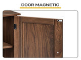 2-Door 2-Shelf MDF Washbasin Cabinet with Melamine Finish 23.55*11.69*23.62in Walnut 24541624