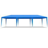 ZNTS 10'x30' Outdoor Party Tent with 8 Removable Sidewalls, Waterproof Canopy Patio Wedding Gazebo, Blue 03964821