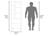 Storage Cabinet, 2 Doors, 9 Shelves, 4 Legs, White B097P350297