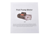 Swimming Pool Water Pump Motor 115/230V Square Flange 1.5 HP 3450 RPM Single Speed 89893646