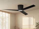 Ceiling Fans with Dimmable Led Lights, 52 Inch Flush Mount Ceiling Fan Remote Control, Quiet DC 08567897
