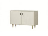 Natural Wood Sideboard Buffet Cabinet with Double Doors Adjustable Shelves And Wood Legs for Kitchen 52448874