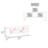 Garden 19,7" High Side Table , End Table, Sofa Table with Two Shelves White B070P286461