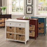 White 6-Drawer Console Cabinet B062P209185
