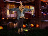 7ft Life-Size Animated Halloween Scarecrow - Sound-Activated 28912663