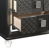 Metallic Grey 2-drawer Nightstand B062P181331