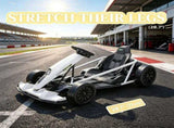White 24V High-Speed Electric Drift Go Kart Kids Ride-On Racing Vehicle with 2 Speeds for 8-12 04792592