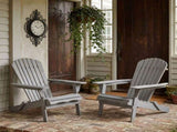 Outdoor Wooden Folding Adirondack Chair Set of 2 with Pre-Assembled BackRest, Wood Patio Chair for W2640P470154