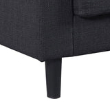 dark grey color knock down 3-seat combo sofa with storage ottoman for living room apartment bedroom W2603P169692