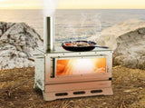 Hot Tent Stove Wood Burning with Chimney Pipe, Portable Folding Tent Wood Stoves include View Glass 59032493