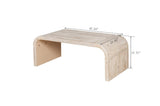 Farmhouse Vintage Crafts Coffee Table,Curved Art Deco Design, Easy Assembly, 48" W x 24" D x W1445P214062
