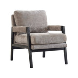 Kelly Mid-Century Modern Chenille Upholstered Accent Armchair, Grey T2574P240947