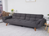 75" Flared Arm Convertible Sleeper Sofa-Dark Gray 97192761