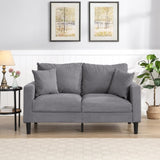 57 " High Resilience Loveseat Sofa, Wooden Frame 2 Seat Sofa, Comfy , Small Space Saving Modern W311P221207
