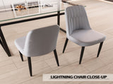 A set of 2 dining chair, modern style chair made of high-quality PU Leather fabric with thick soft 55056687