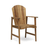 Outdoor Weather Resistant Acacia Wood Adirondack Dining Chairs , Natural Finish 64844.00