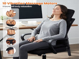 10-Motor Heated Massage Chair Pad - 4 Body Zones, 5 Programs3 Speeds, 113&degF Heat 06944300