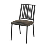 ZNTS ACME Zudora Side Chair , Synthetic Leather & Black Finish DN01758