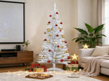 White 5' Slim Artificial Pencil Christmas Tree, 294 Realistic Branch Tips with Sturdy Plastic Stand 60534661
