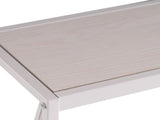Triamine Board Cross Iron Frame Porch Table Sofa Side Table Reddish Oak Wood Grain 99848772
