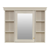 35'' x 28'' Blue Wall Mounted Bathroom Storage with Mirror Door, Modern Bathroom Wall WF323692AAY