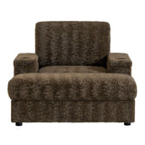 42" Oversized Chaise Lounge Indoor,Faux Rabbit Fur Sofa Bed with Storage Ottoman and N723P232726D