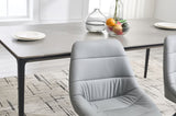 Dining Chair,Thickened fabric chairs with metal legs Set of 2,Grey W1249P243510