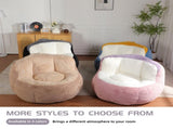 Oversized Bean Bag Chairs,Multicolor Faux Fur Couch Filled with Shredded Sponge,Large Lounger Sofa 75978945