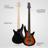 ZNTS 44 Inch GIB 5 String H-H Pickup Laurel Wood Fingerboard Electric Bass 62416959