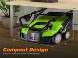 Corded Electric Lawn Dethatcher with 16-Inch Cutting Width, Wear-Resistant Wheels & Large Removable 82267826