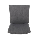 Contemporary Fabric Button Tufted 26 Inch Counter Stools, Set of 2, Charcoal 71254.00CHAR