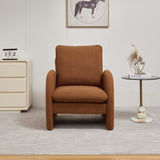 Modern Sherpa Upholstered Accent Chair, Comfortable Living Room Armchair, Lounge chair for Bedroom, W1765P169733