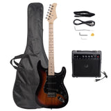 ST Stylish Electric Guitar with Black Pickguard Golden 96758390