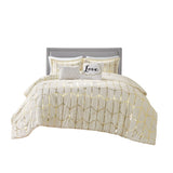 Full/Queen Metallic Printed Comforter Set B03595865