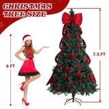 7.5 FT Artificial Christmas Tree with DIY 300 Warm White LED Lights, Hinged Xmas Pine Tree with 72285480