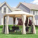 13ft x 13ft Patio Gazebo-Beige-AS 79825695